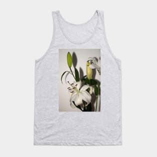 White Lily Spray Tank Top